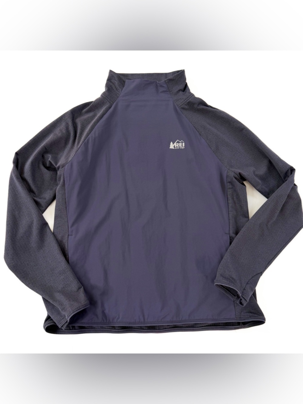 REI Co-Op Pullover Shirt Womens Large Purple Mock Neck Hiking Outdoor